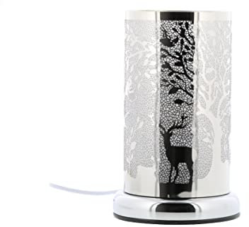 Nordstern Lampe mit Touch 'Reh' Silber - Ø 25 x 38 cm