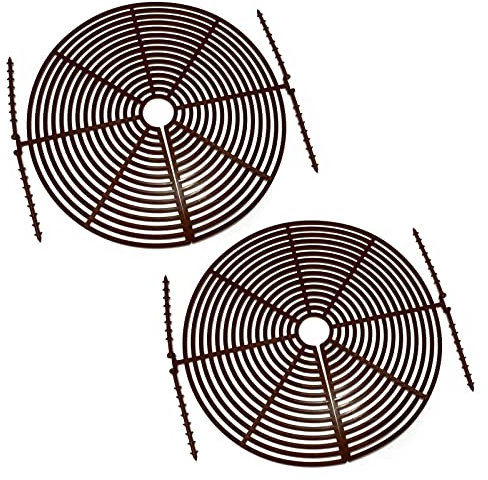 2er Set Blumentopfgitter Kunststoff Pflanzenschutzgitter Braun Blumentopfschutz Ø 30 cm Schutz Haustiere Kinder Pflanzen