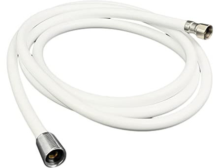 GATE14® Tubo Doccia Flessibile in PVC Bianco 2,5 m