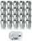 BIMECC Set of M12x1.5 Alloy Wheel Nuts Compatible with Ford | Mazda | Mitsubishi | Honda - 17HEX - Taper - Silver