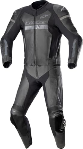 Alpinestars GP Force Chaser 2-Teiler Motorrad Lederkombi, schwarz, 56