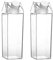 OWLEEN Lot de 2 bouteilles d' de lait transparentes en plastique pour le camping