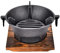 Horno de carbón, estufa de carbón de hierro fundido, placa de cocina con 1 clip y 2 tazas, horno de parrilla de barbacoa para interiores y exteriores, camping, picnic, fiesta, mantiene el sabor