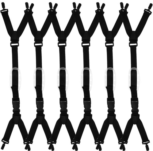 ULTECHNOVO 6Pcs Hard Hat Chin Strap, Helmet Strap with Detachable Elastic Strap Chin Cup, Adjustable Football Safety Bump Cap Chin Belt Repair Kit for Construction, Most Hard Hats