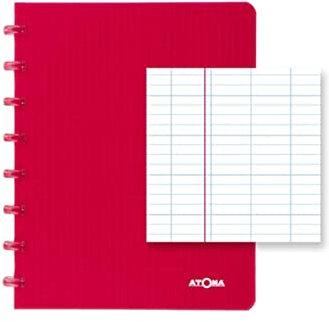 ATOMA Notizbuchsystem - Robust transparent - A5 - rot - Seyes