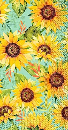 Sunflower Gästehandtuch Party-Servietten – 32 Stück | 2 Packungen mit 16 CT Buffet-Servietten | Vincent Design