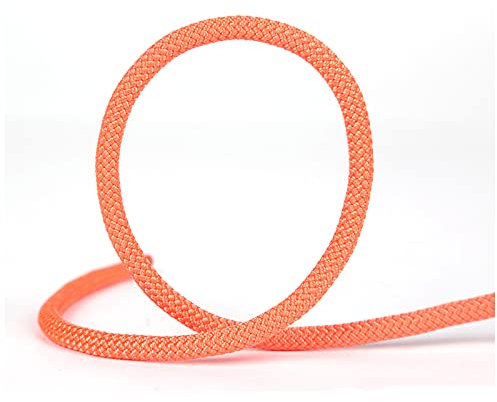 Samnuerly Kletterseil Orangefarbenes Sicherheitsseil, 6 mm geflochtenes Nylonseil, für den Einsatz im Freien, Notfall-Überleben, Camping, Jagd, Angeln, Flucht, Feuerrettungsausrüstung (10 m – 200 m)