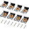 Gearmax 8 Pezzi Clip Specchio a Molla,Supporto per Specchio Gancio Specchio Appendi Specchio Clip Glass Wall Hanging Fixing Kit Hardware con 8 Viti e 8 Tasselli per Specchio a Muro e Immagini
