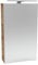 FACKELMANN Milano Spiegelschrank mit LED-Beleuchtung – Alibertschrank für Bad und Gäste-WC (40 x 68 x 15,3 cm) – SBC Badschrank mit Spiegel in Holz Braun – Tür Links