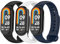 Monuary 3 Pièces Bracelets Compatibles avec Xiaomi Smart Band 10/9/8, Bracelets Sportifs Colorés, Souples et Respirants, à Dégagement Rapide