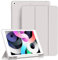 ZKTUYU Hülle für iPad 9./8./7. Generation mit Stifthalter ipad 9 Generation hülle 10.2 Zoll Modell 2021/2020 / 2019, für iPad 10.2 Zoll, Ultradünne Schutzhülle aus TPU mit Standfunktion, Grau