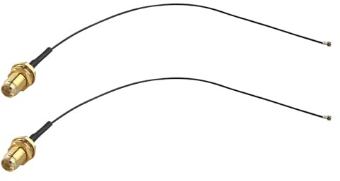 Futheda 2 pezzi Antenna WiFi Montaggio U.FL IPX MHF4 a SMA Femmina Cavo Paratia 15cm per Schede di Rete Wireless Mini PCI Express PCIE Router Adattatore WiFi Trasmettitore Drone UAV FPV