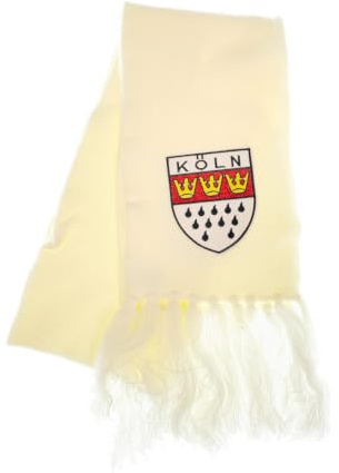Schal Köln mit Wappen weiß 180cm