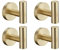 IUSOT Gold Hooks, Bathroom Towel Hook, Screw in Metal Coat Hooks, SUS 304 Stainless Steel Heavy Duty Brass Coat Hooks, Wall Door Hanger for Bathroom Kitchen Garage Home Hotel Office