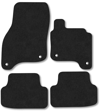 VW e-Golf (2013-2020) Carpet Car Mats | Black Edge Trim Tailored Fit Floor Mats Full Coverage Protection Accessories Easy Clean Anti Slip Made in the UK