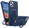 BENTIACC Liquid Silikon handyhülle für iPhone 15 pro hülle, für Mag-Safe mit Unsichtbarem Ständer 4 Schichten stoßfeste Kratzfeste Schutzhülle für iPhone 15 pro (Navy Blau)
