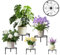 5 soportes de metal para plantas de interior y exterior, cinco tamaños de macetas, soporte de decoración antioxidante y estante de almacenamiento redondo para hogar, jardín, balcón