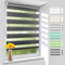 Homland Doppelrollo Klemmfix ohne Bohren B90 x H110 cm(Stoffbreite 85cm) Anthrazit, Duo Rollo, Rollo Klemmrollos lichtdurchlässig & verdunkelnd, Verstellbar Fensterrollo Sonnenschutz