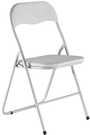 URBNLIVING Set of 6 Portable Folding Chairs with PVC Velvet Ribcord Seats – Lightweight Metal Frame – Easy to Store & Transport