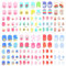 Qianyu 180 Stück 10 Blätter Nagelsticker Süß Kinder Selbstklebend Bunte Nagelaufkleber Fingernägel Set Karikatur Tiere Pflanzen Nailart Aufkleber Dekoration Zubehör für Weihnachts Mädchen Händen Damen