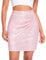 Aupuls Kurzer Rock Damen Glitzerrock Rock Glitzer Damen Weihnachts Rock Damen Fasching Pailletten Rock Rosa Pinker Rock Damen Rosa Rock Damen Rock Rosa Damen AUPR001PinkS