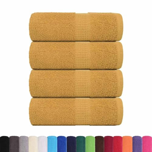 vidaXL Waschtücher FROGN 4 STK. Gold 30x30 cm 360 g/m²