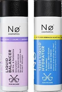 No Cosmetics Gesichtswasser 120h Liquid Hydrator 100 ml + No Cosmetics Gesichtswasser Liquid Balancer 100 ml + Purlife Sticker