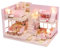 CUTEROOM Kit de maison de poupée miniature à monter soi-même avec meubles et musique - Kit de maison de poupée en bois pour enfants, adultes, garçons et filles (rose Sweetheart)