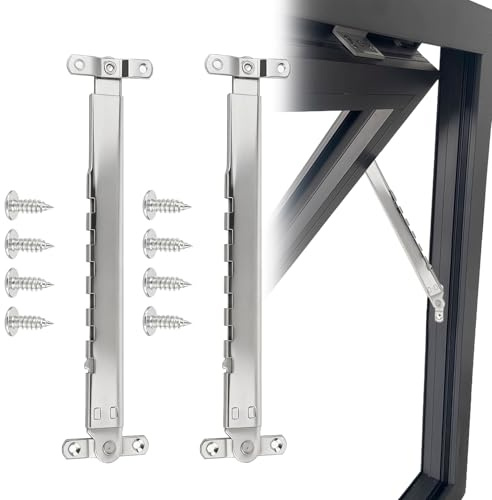 2 Stück Fensterfeststeller Verstellbarer Fensterriegel Kipp Regler Metall Fensterstopper für Kippfenster zur Fixierung des Öffnungswinkels von Fenstern, Rechte Seite