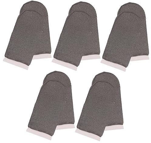 SKISUNO 10 Stück Fingerschutz Angeln aus Faser Schweißresistente Gaming Fingerhüllen mit Schnellem Schweißkick und Rutschfester Daumenhülse für Professionelles Gaming