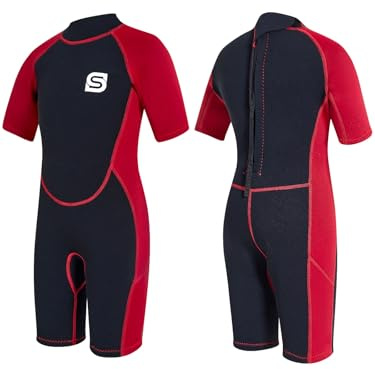 Summshall Kids Wetsuit for Boys & Girls, 2.5mm Neoprene Wetusits with UV50+ Protection – Keep Warm, Soft & Stretchy Wet Suit for Swimming, Snorkeling & Surfing