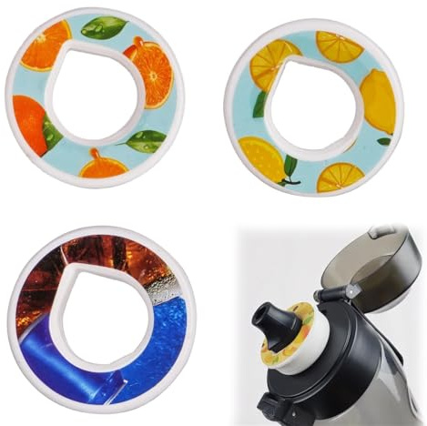 HABNI 3 Pezzi Bottiglia d'acqua, Senza BPA Borracce con 3 Cialde Aromatiche Cialde Aromi Frutta Profumate Borraccia Prova di Perdite 0% Calorie 0% zucchero con Cannuccia per Fitness
