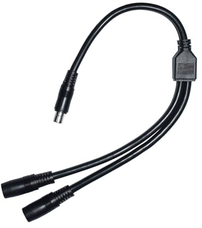 Hkfgdjdl DC8020 Y Câble adaptateur répartiteur 14 AWG 1 mâle vers 2 femelles pour charge de panneau solaire 40 cm de long Noir