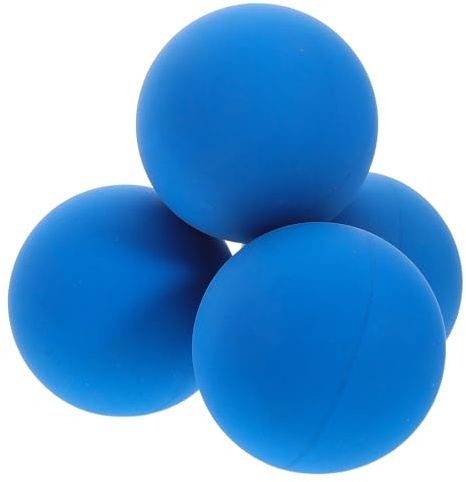 CORHAD Gummi Squashball 4 Stück Blau, Hochelastisch für Anfänger | Reaktionsball, Leicht zu Kontrollieren, Hoher Sprung, für Reaktionstraining