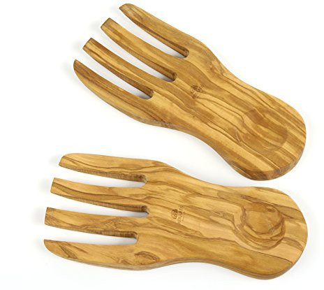 Berard Server Hands Set 2 Curved Olive Wood