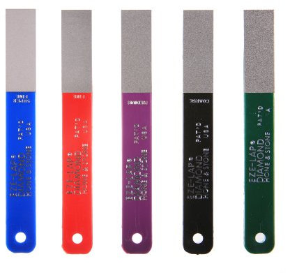 EZE-LAP L PAK5 Set SF/F/M/C/XC Limas de diamante para afilar, codificadas por colores