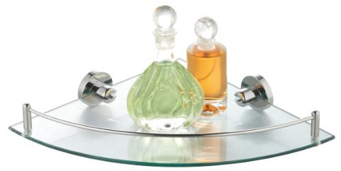 axentia Repisa de Baño para Cosméticos y Otros Accesorios, 25 x 5.7 x 25 cm