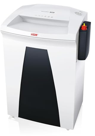 HSM SECURIO B32 Aktenvernichter inkl. Öler I Partikelschnitt 0,78x11 mm I Sicherheitsstufe P-6 I Schredder für Papier, Heft- und Büroklammern I 82l Behälter I 6 Blatt I 3 J. Garantie I Blauer Engel