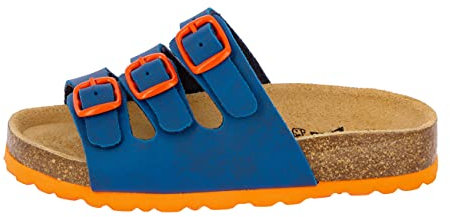 Lico Unisex Kinder BIOLINE KIDS Pantoletten, Marine/ Orange, 32 EU