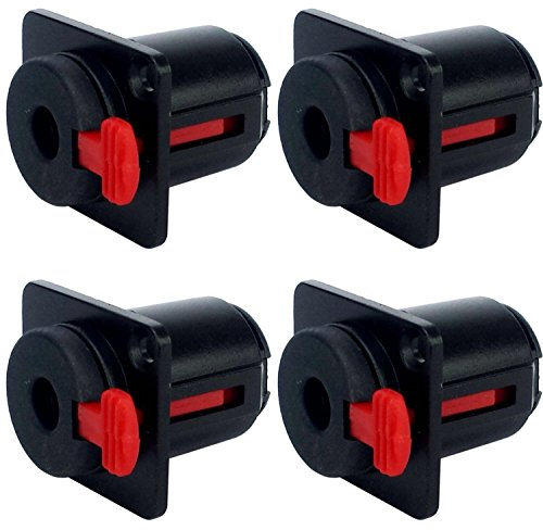 CESS 6.35mm 1/4 Female Jack & Socket For Audio Microphone Headphone Cables Connectors (#634: 6.35mm Stereo Socket,4-Pack)