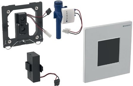 &GE UR-Strg. mit elektronischer Spülausl. Batterie, Abdeckplatte Typ 30 glanzchrom
