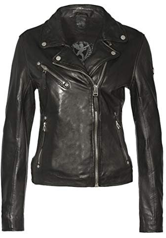 Gipsy Damen Lederjacke PGG W14 LEGV Nieten (XL, Schwarz)