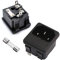 Oiyagai 5 Pièces Prise d'alimentation IEC-320 C14 avec Porte-Fusible 250V 10A, Montage sur Panneau, Boîtier Métal-Plastique, Conception à Encliquetage pour PC, UPS, Audio