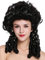 WIG ME UP - DH1009-ZA103 Perücke Damen Karneval Barock Renaissance Romantik Spiral Hofdame Locken toupiert Schwarz