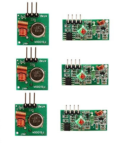 DollaTek 3Pcs 433MHz RF Wireless Transmitter and Receiver Module Kit for Arduino Raspberry Pi