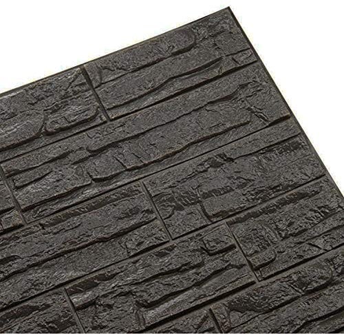 3D Wandpaneele Selbstklebend PE-Schaumstoff Wasserdicht für Wohnzimmer, Schlafzimmer, Küche, Wandverkleidung, Hintergrunddekoration (12 Stück, Dunkelgrau)