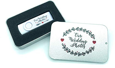 Maisie Moo Gifts Limited Our Wedding Photos 16gb White USB Flash Drive Memory Stick in Gift Tin
