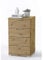 Stella Trading Universal Nachttisch in Artisan Eiche Optik - Moderner Nachtschrank mit vier Schubladen für Ihr Boxspringbett - 46 x 79 x 42 cm (B/H/T)