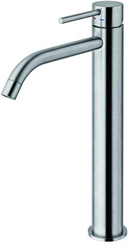 Paffoni Light Robinet lavabo sur pied 31.2cm sans bonde Inox brossé