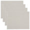 LINUM Uni 4-er Pack Tischsets 35x46 cm, 100% Gerippte Baumwolle, Abwaschbar, Hellgrau